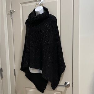 Limelight Black Poncho with Silver Accents